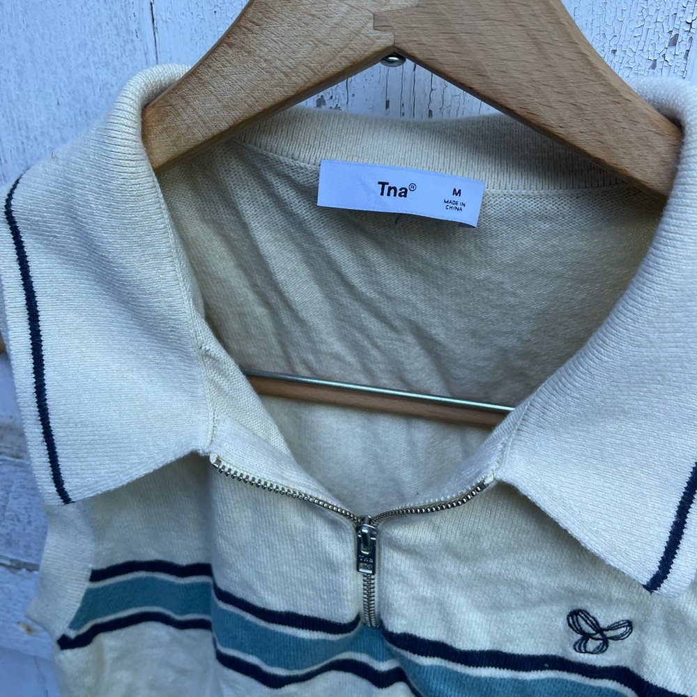 Aritzia TNA Bayport cropped quarter zip sweater vest medium - Picture 4 of 7